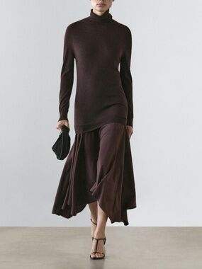 Massimo Dutti - Wool Blend Knit Dress w/ Contrast Detail (NWT)